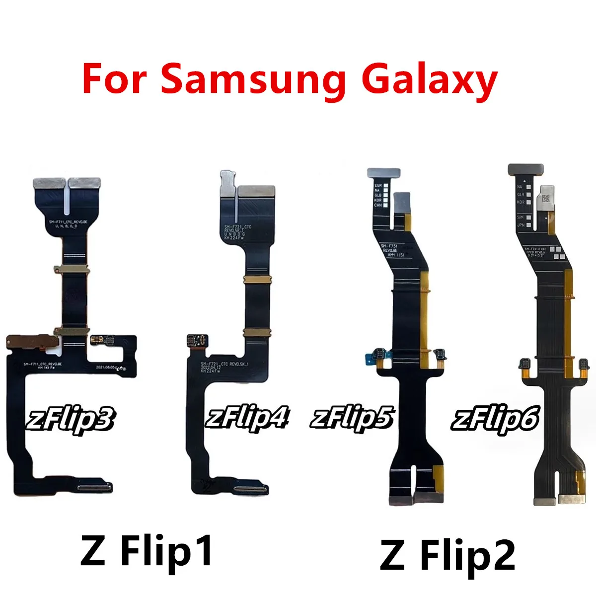 Mainboard Connector Flex Cable For Samsung Galaxy Z Flip 6 5 4 3 2 F741 F721 F731 Flip5 Flip6 LCD Ribbon Rotating Shaft Cable