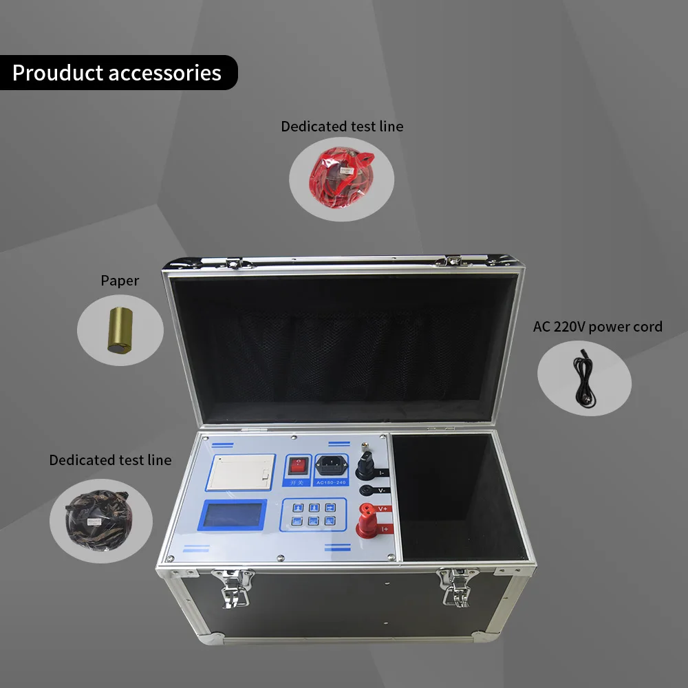 Portable 2000W LCD Display Screen 100A Loop Contact Resistance Test Set Micro Ohmmeter Insulation Resistance Loop Tester Device