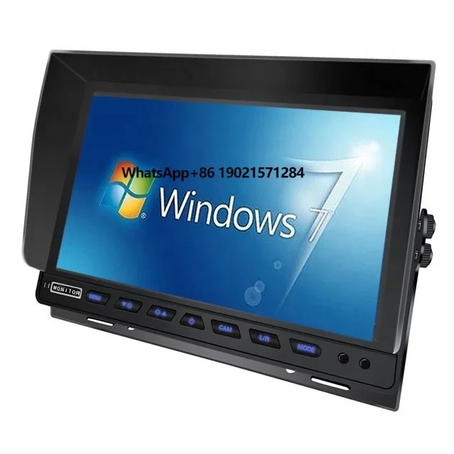PC 10.1 inch Auto VGA 1024X600IPS Display CCTV Scherm met VGA en AV-ingang Desktop Hoofdsteun LCD Computer