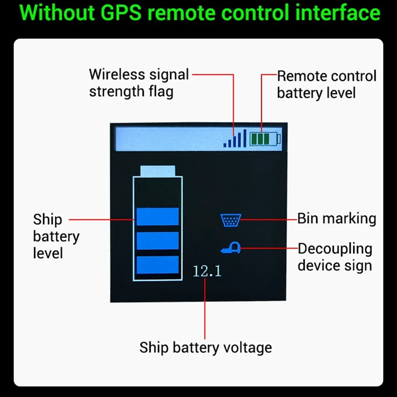 RX40G Wireless Remote Control Kit One-Hand Transmitter Black Plastic For RC Tug Boat