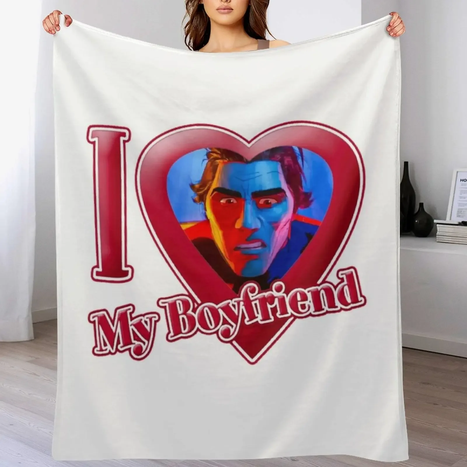 Miguel Ohara - I love my boyfriend Throw Blanket Warm Cozy Throw Blanket for Living Room Couch