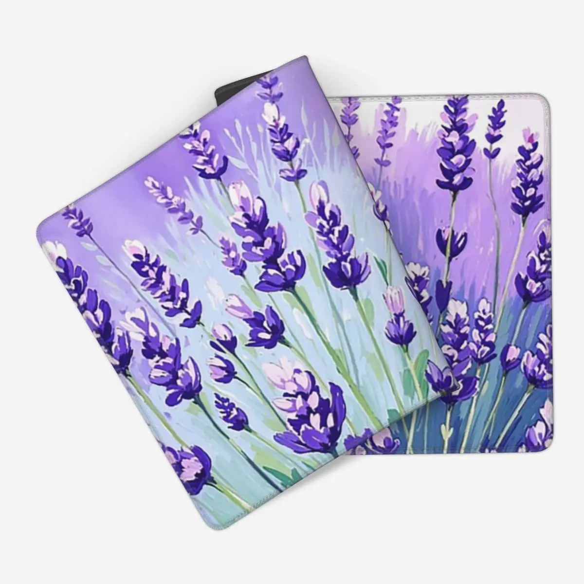 Large Mouse Pad Purple Lavender Flowers Oil Painting PC Laptop Mats Keyboard Carpet Computer Gaming Office Accessories Desk Mat