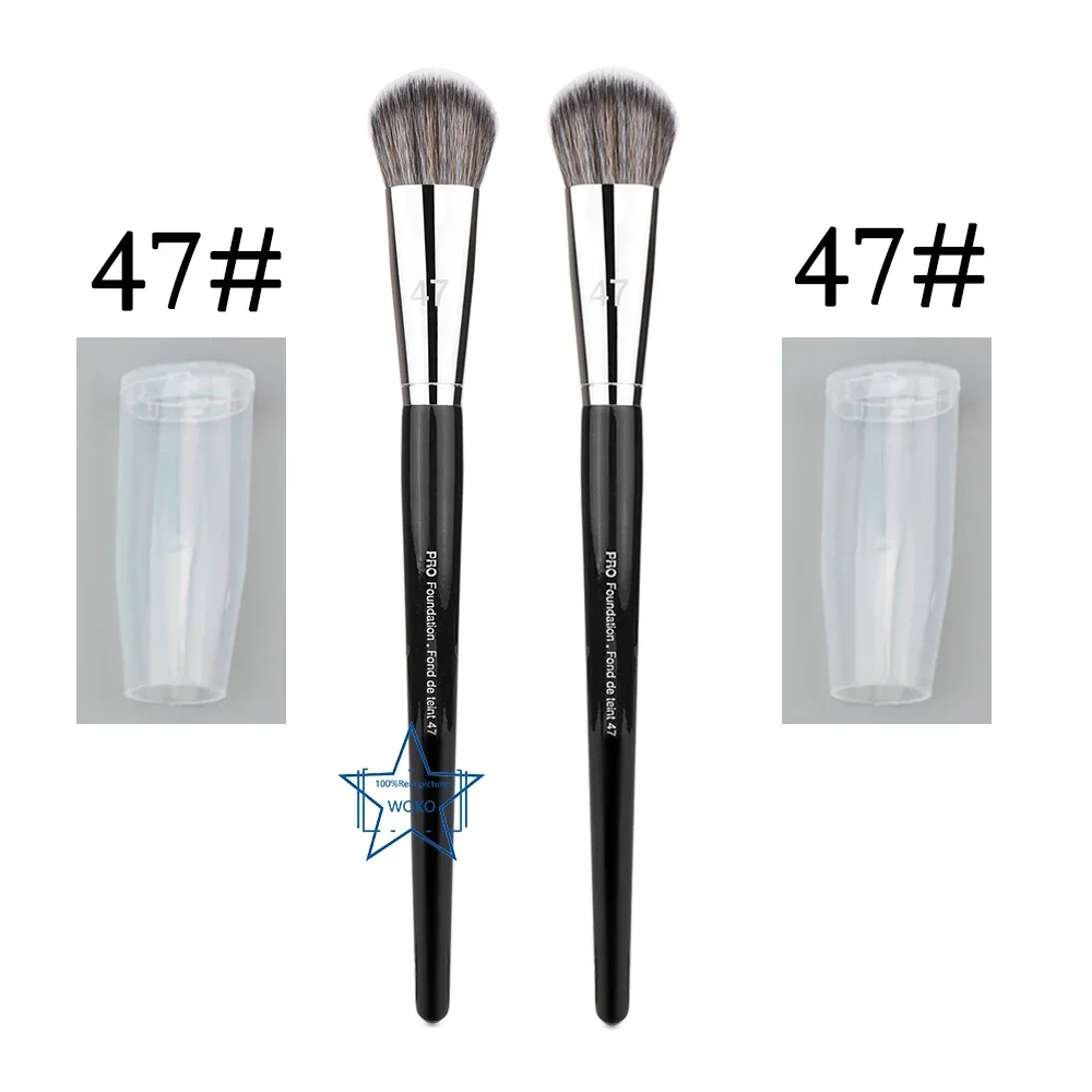 S47 Angle Foundation Brush Synthetic Hair Broom Shape Foundation Brush Professional Face Shadow Cream Foundation Makeup Brush