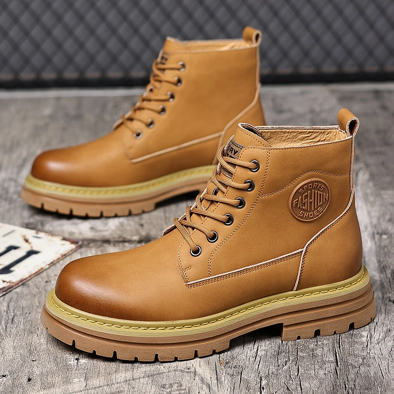 Men Winter Yellow Work Boots 2 - Men Shoes Yellow ulasan dan harga