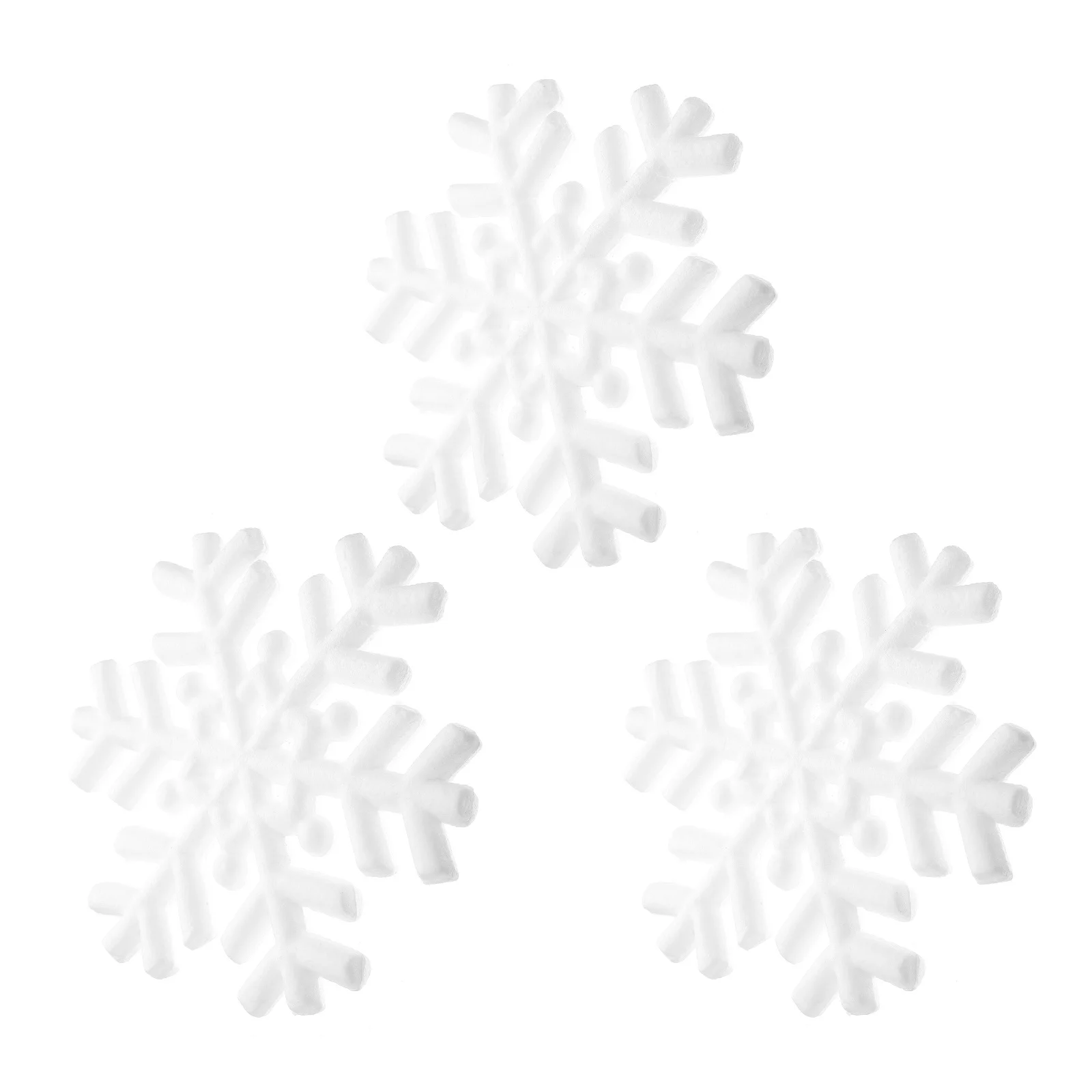 

3pcs Christmas Snowflake Unfinished Ornaments Diy Craft Kits For Kids Art Crafts Decoration White Snowflake Shapes Molds