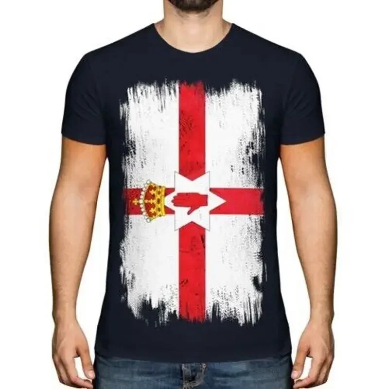 Northern Ireland Grunge Flag Men's T-Shirt Irish Football Gift