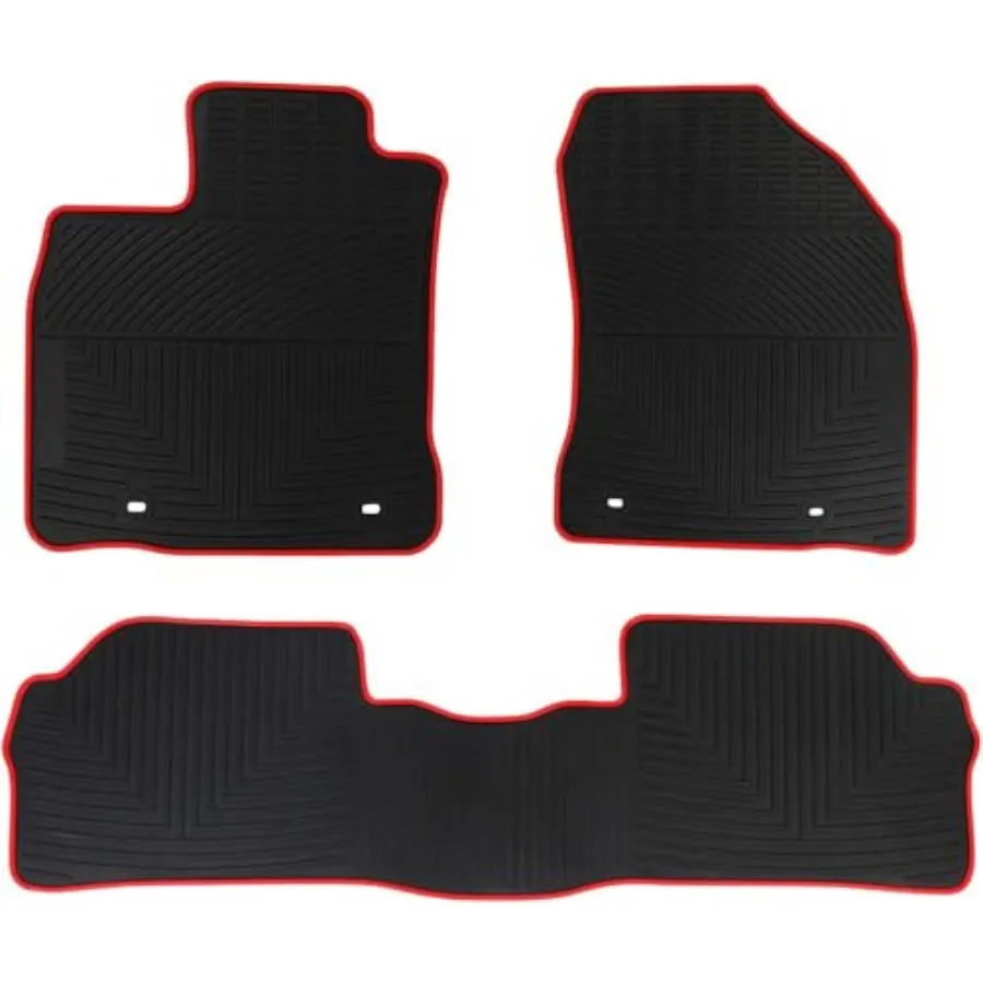 

Car Floor Mats Custom Fit for CT 200H Red Rubber Auto Liner Mats Weather Protection Heavy Duty Odorless