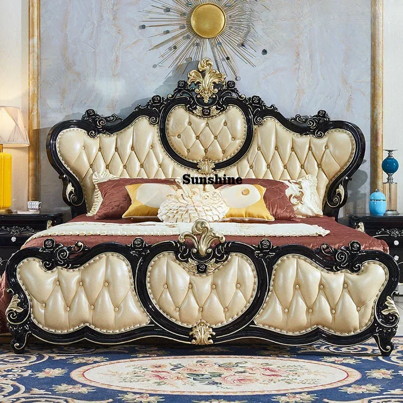 European Elastic Bed Frame Minimalist High End Home Two Persons Bed Frame Children Boys Camas De Dormitorio BedroomYY