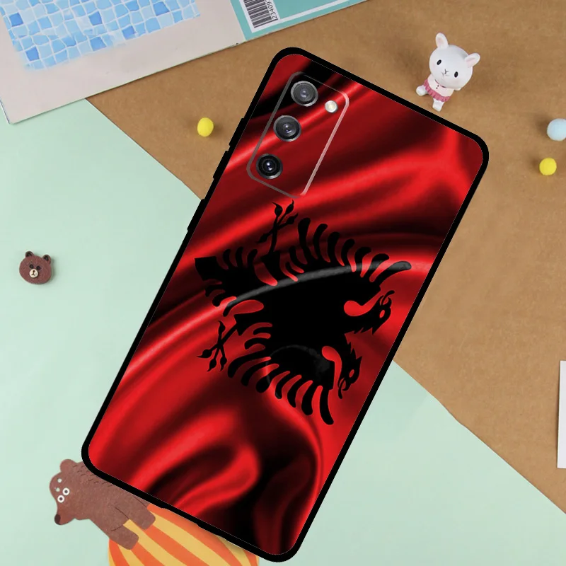 Albania Albanians Flag Art Case For Samsung Galaxy S23 S22 Ultra S21 S20 FE S8 S9 S10 Note 10 Plus Note 20 Ultra Cover