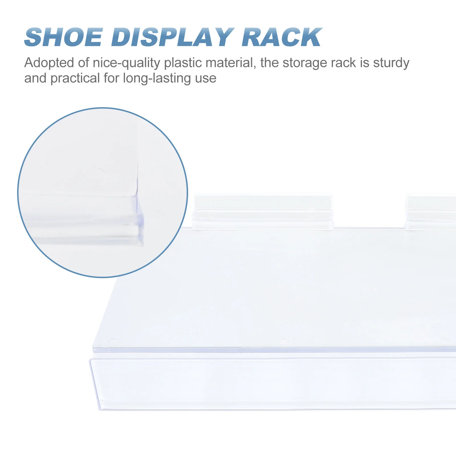 

5pcs Clear Display Rack For Retail Shop Shopping Center, Transparent Plastic Shoe Stand, Sandal Sneaker Display Shelf, Sports
