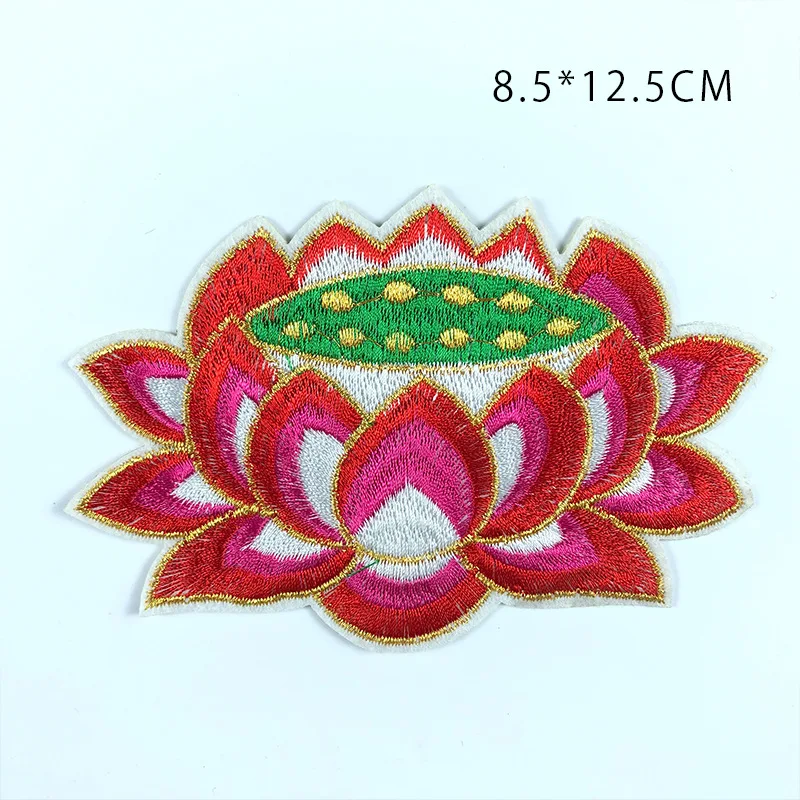 Lotus Cloth Stickers Exquisite Color Lotus Platform Seed Pod Adhesive Clothing DIY Hole Accessories Spot Appliques
