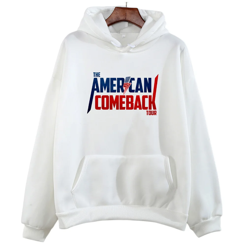 

America Comeback Tour Graphic Hoodie Charlie Kirk Freedom Pullovers American Style Classic Sweatshirts Women Men Y2K Long Sleeve