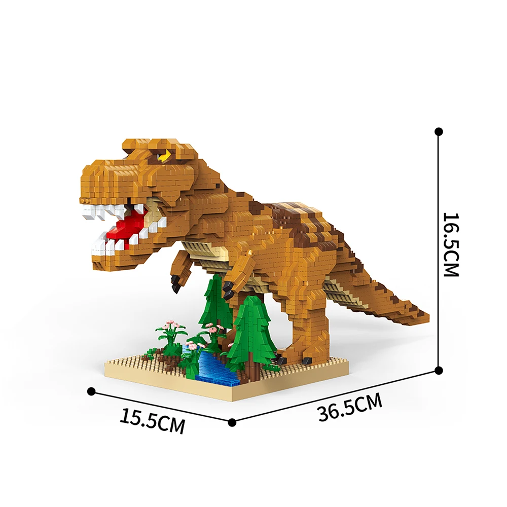 T-Rex Plesiosaurier Dinosaurier Mikro-Bausteine Spielzeug – Kreatives Lerngeschenk für Kinder, Geburtstagsparty-Geschenk, Weihnachtsbaumschmuck – Detail 13