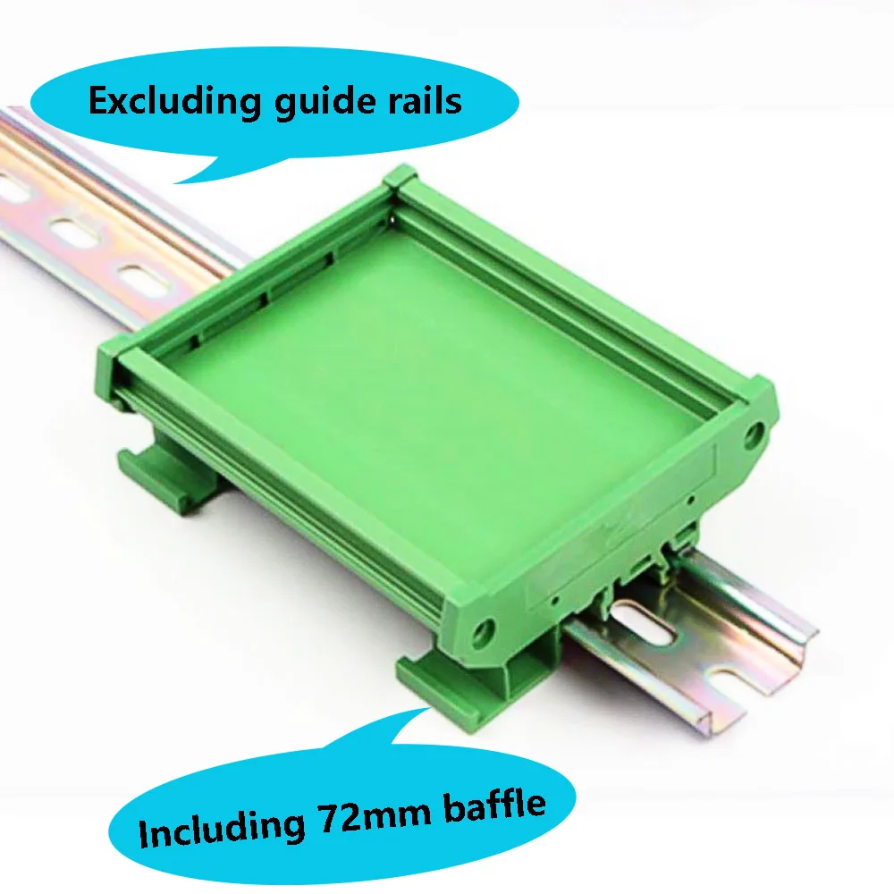 

PCB Bracket Holder Box Housing 72mm Wide 31-53mm Lolg For DIN Carrier, Including a 72mm or so baffle plate