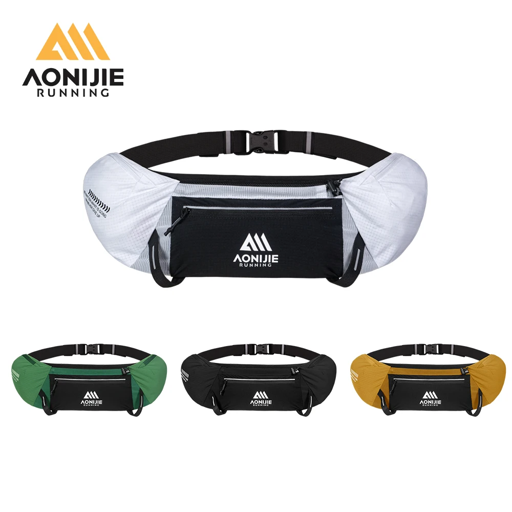 AONIJIE W8138 Running Bag Belt for Men Woman with 500ml Soft Flask Hydration Marathon Walking Jogging Waist Pack