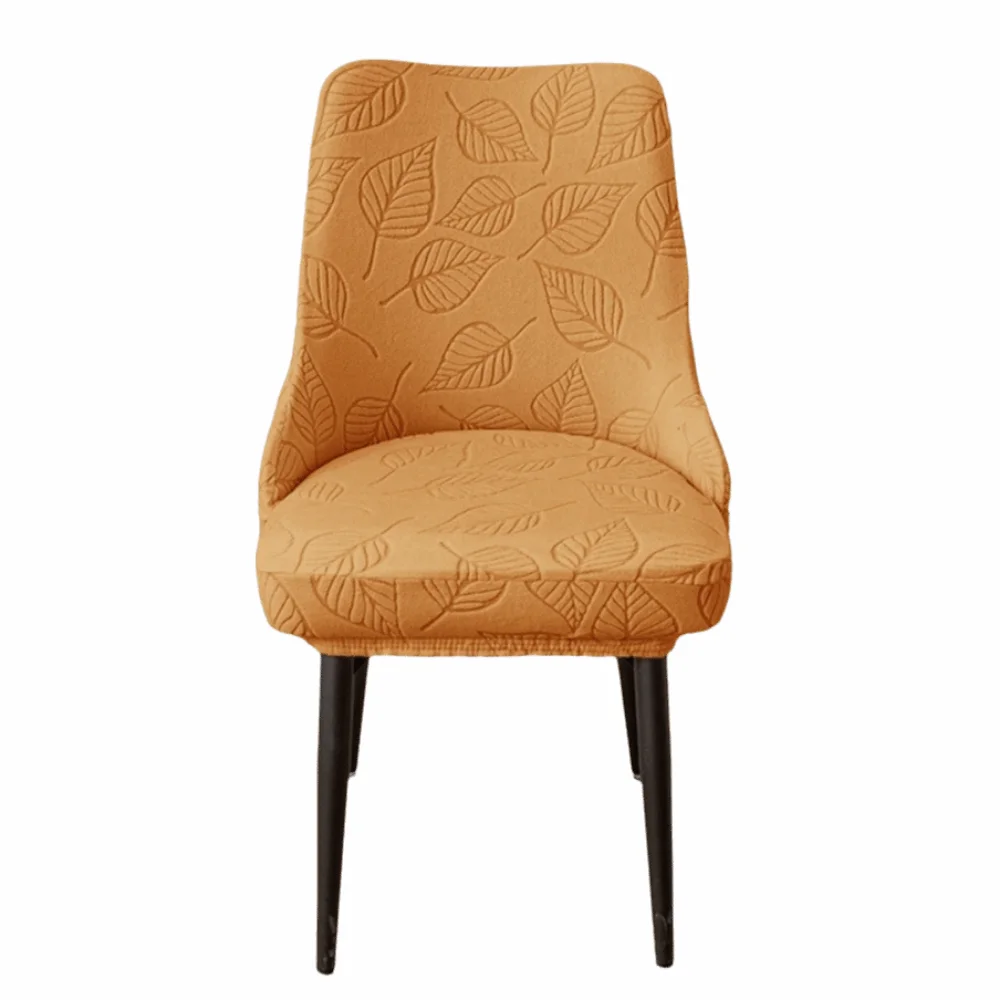 

Изогнутый чехол на стул с рисунком листьев, мягкая резинка, чехол на табурет для ресторана, утолщенные съемные чехлы на сиденья для стула, кухня