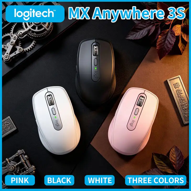 Logitech MX Anywhere 3S Productivity Mouse - 8K DPI Glass Tracking, MagSpeed Wheel, Quiet Clicks, USB-C Fast Charge