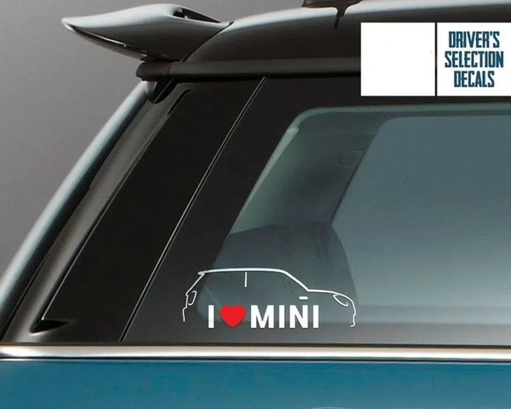 Car Accessories I Love Mini Side Windshield Car Decal Windows Sticker Graphic Fit For Mini Cooper One S Countryman JCW