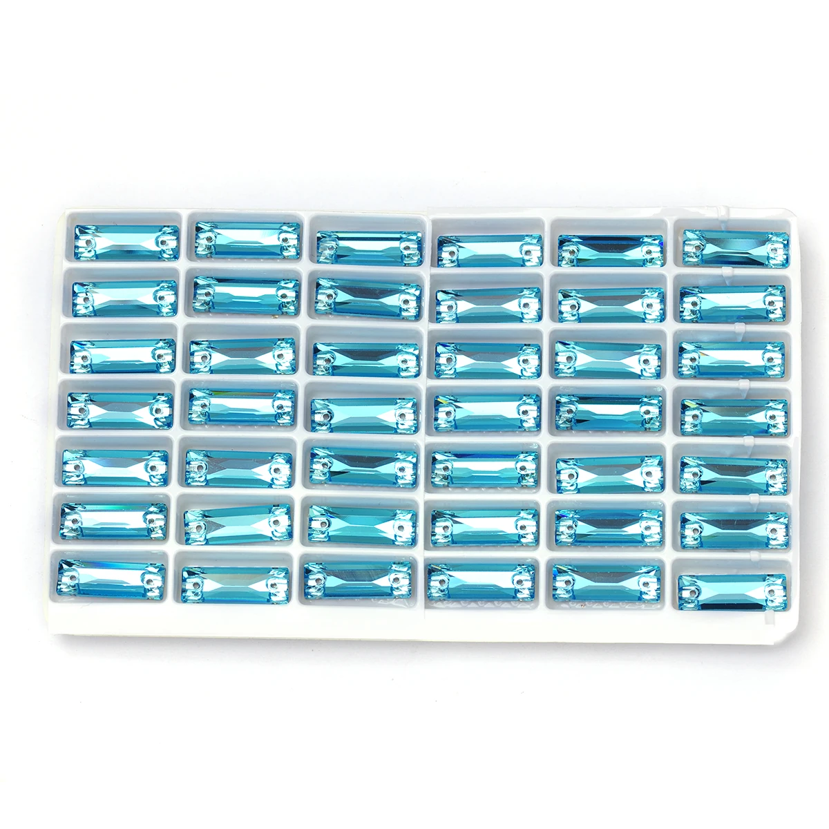 PUBRILEX K9 Aquamarin Abgeschrägte Strasssteine, Dekorative Kristallsteine zum Nähen für Sportbekleidung, Schmuck und Kleideraccessoires – Detail 10