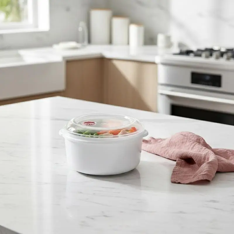 1/3Pcs Food Grade Kitchen Tool Microwave Oven Special Box Heated Soup Pot Rice Steamed Hot Steamed Buns Buns With Lid