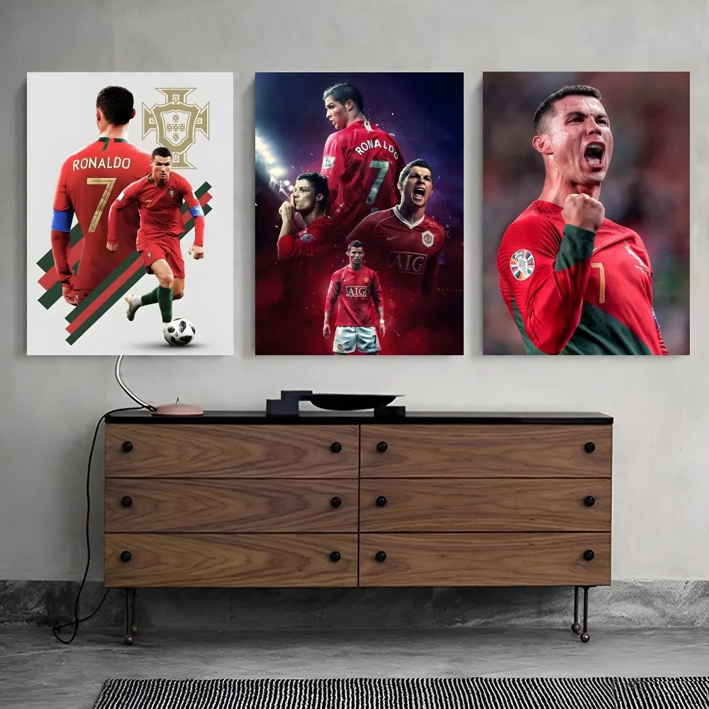 Cristiano Ronaldo Poster Paper Print Home Living Room Bedroom Entrance Bar Restaurant Cafe Art Painting Decoration