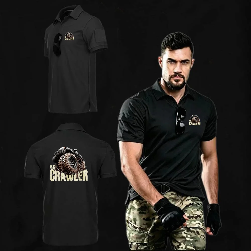 Polo Shirt Military Tacitcal Training Short Sleeve Shirts RC Crawler Offroad 4X 4 Rock Crawl Mens Tees Expedition POLOS Tshirt