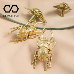 Brass Beetle Drawer Pulls Insect Cabinet Door Handles Unique Furniture Pulls Decorative Dresser Knobs Gold Animal Knobs Hardware