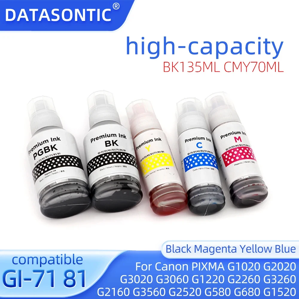 New GI-71 refill ink For Canon PIXMA G1420 G2420 G2460 G3420 G3460 G1520 G2520 G2560 G3520 G3560 G1920 G1922 G2920 G2923 printer