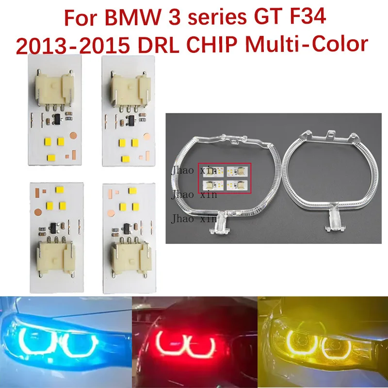 Ballast For BMW 3 Series GT F34 LED Light Source Module Multi-color Light Guide Tube 2013-2015 Angel Eye Car Headlight DRL CHIP