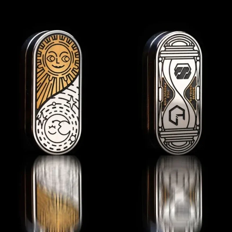 Stock LGEDC inciso sole e luna push slider metallo figet slider giocattoli magnetici giocattoli antistress