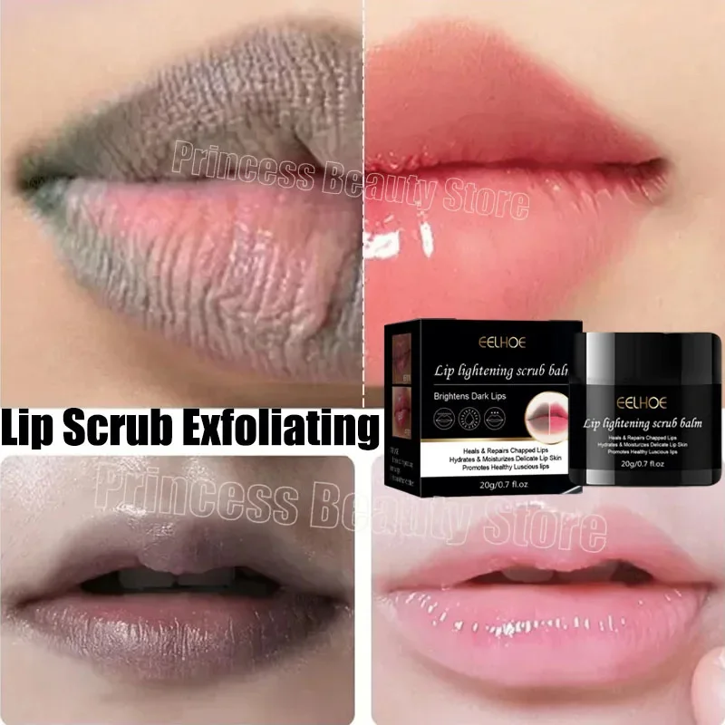 

New Lip Lightening Scrub For Dark Lips Remove Melanin Repair Fade Lip Lines Bleaching Exfoliating Beauty Makeup Korean Lip Care