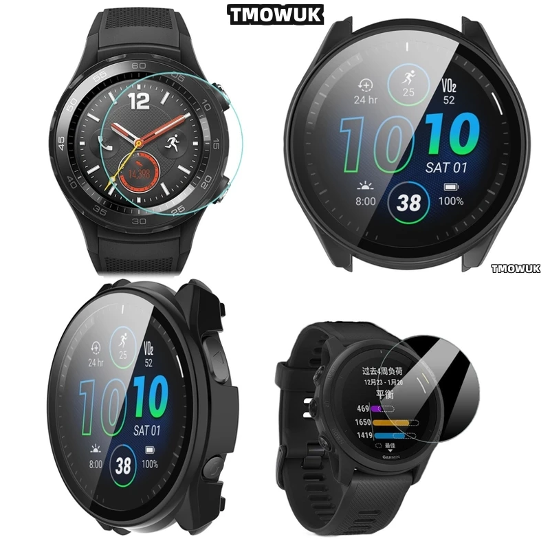 

For Garmin Forerunner 645 735 745 935 945 955 965 970 Fenix 7 7S 7X Pro HD Screen Protector 9H Ultra - Thin Anti - Scratch Tempe