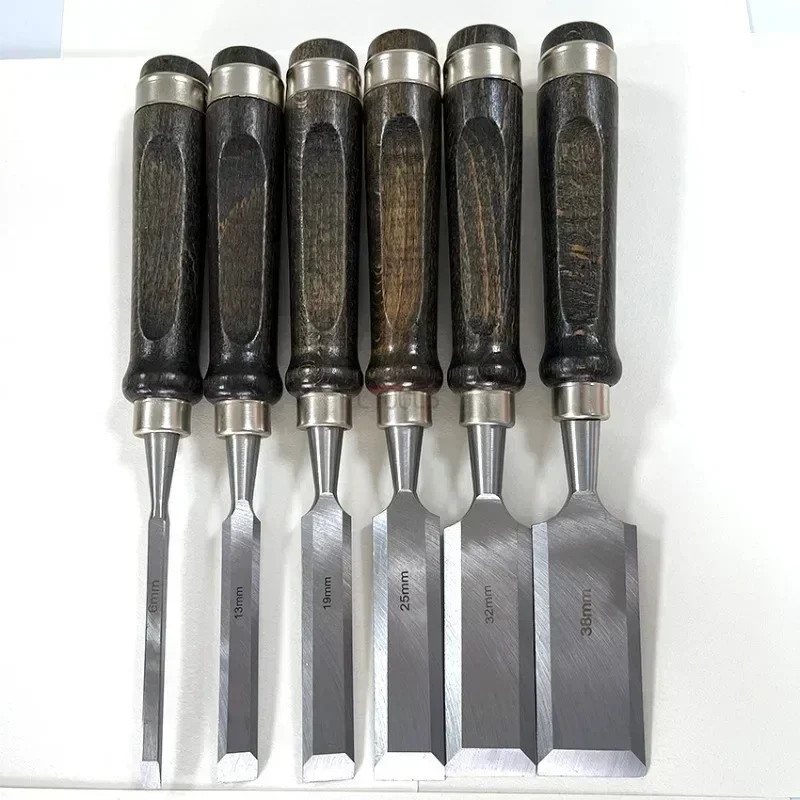 6pc/12pc Wood Carving Knife Chisels Set Professional Sculptural Cutter Woodcut Tools Carpentry DIY Flat Chisel Half Round Chisel