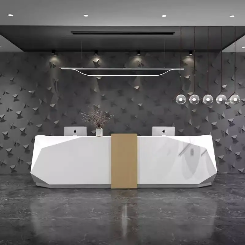 

Luxury Clinic Reception Desks Modern Hotels Classic Cashier Reception Desks White Front Design Comptoir Magasin Furniture Office