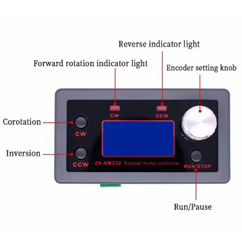ZK-SMC02 Antrieb integrierter 42-57-Schrittmotor Vorwärts- und Rückwärtssteuerung Treiber Winkelimpulsgeschwindigkeit SPS serielle Schnittstelle Kommunikation