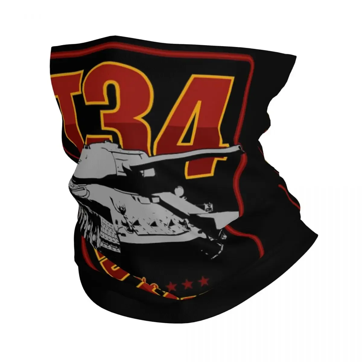 T-34 Tank - Russo URSS CCCP Bandana Copri collo Sciarpa per il viso stampata Maschera multiuso da corsa Unisex adulto antivento