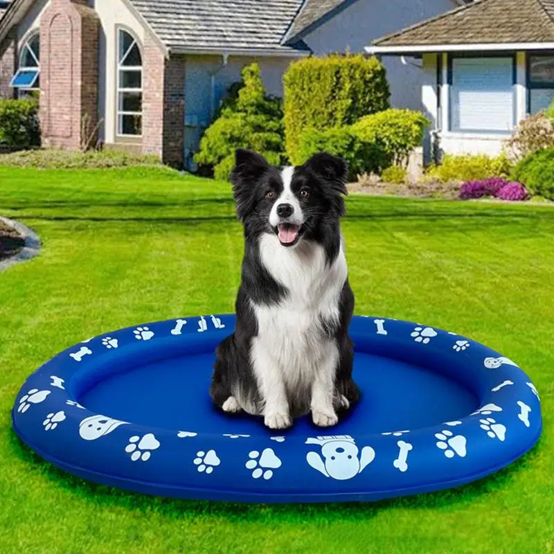 

Dog Bath Tub Dog Floats For Pool Inflatable Anti-Scratch Pet Float Folding Non-Slip For Puppy Training Grooming Kayak Accessory