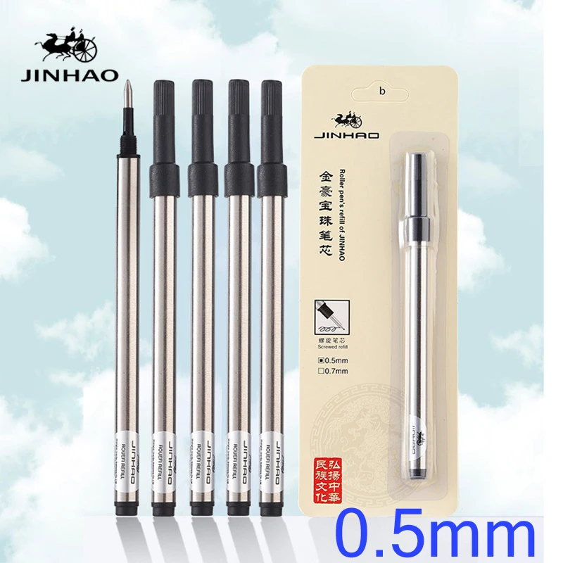 

Wholesale Price Lots Of 5 Pcs Jinhao For Roller Ball Pen 0.5mm Refill High Quality Black Ink And Blue Ink For Choice