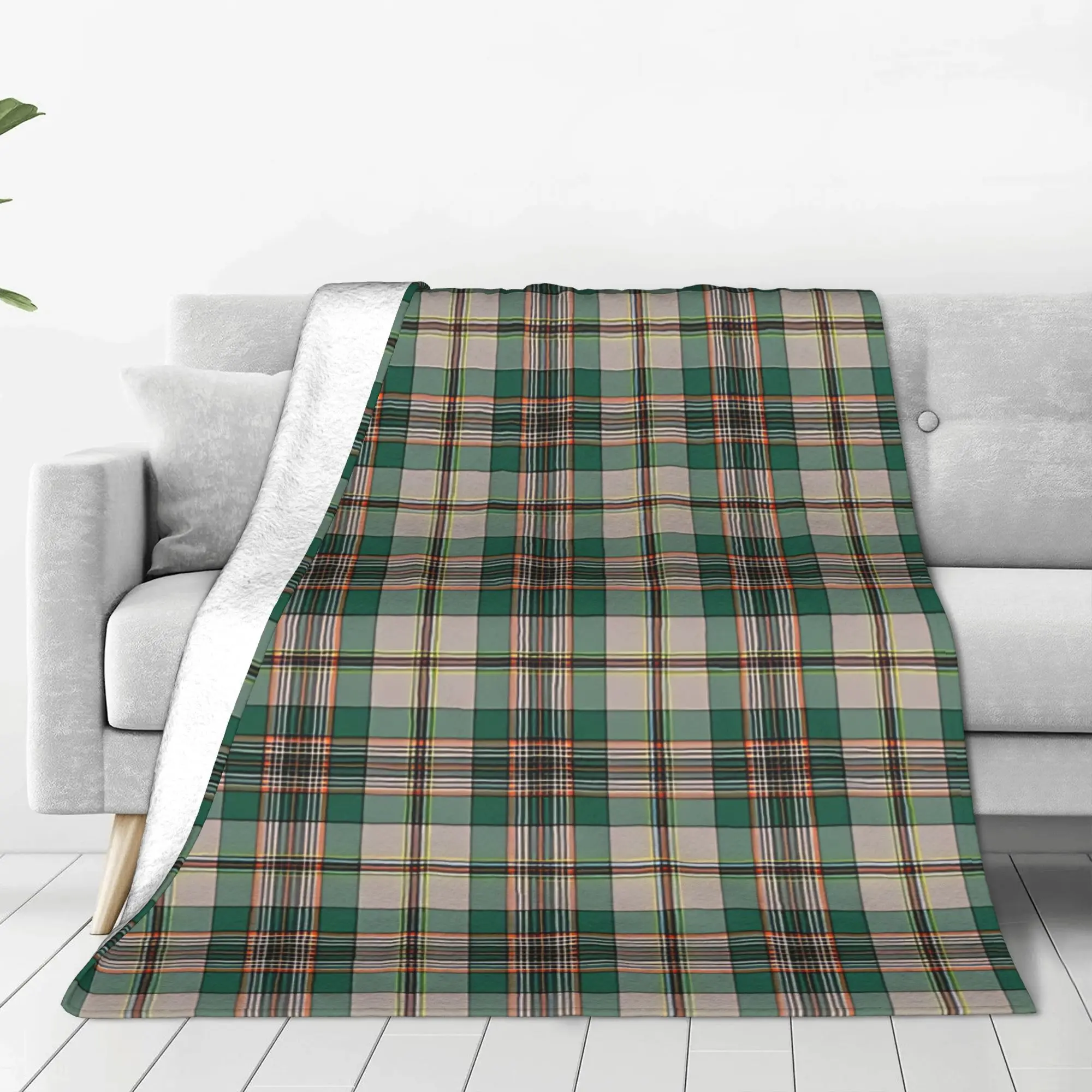 1PC Home Cutecore Craig Tartan Scots Style Blanket Super Cosy Plush Home Living Room Sofa Halloween