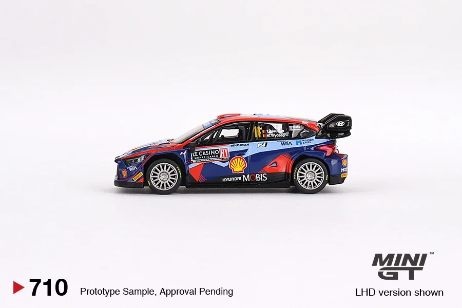 MINI GT 1:64 # 710 Hyundai i20 Rally automodel, jongensspeelgoed, verzamelstukken voor volwassenen, verjaardagscadeaus voor kinderen, kamerdecoratie