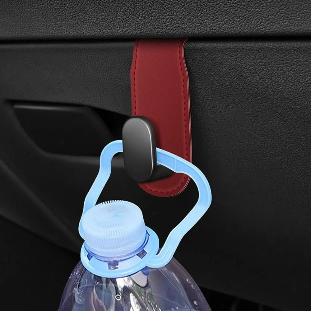 Car Glove Box Purse Hook Universal Hidden Car Hook PU Leather Hanging Hooks Interior Seat Back Hanger Hook Accessories