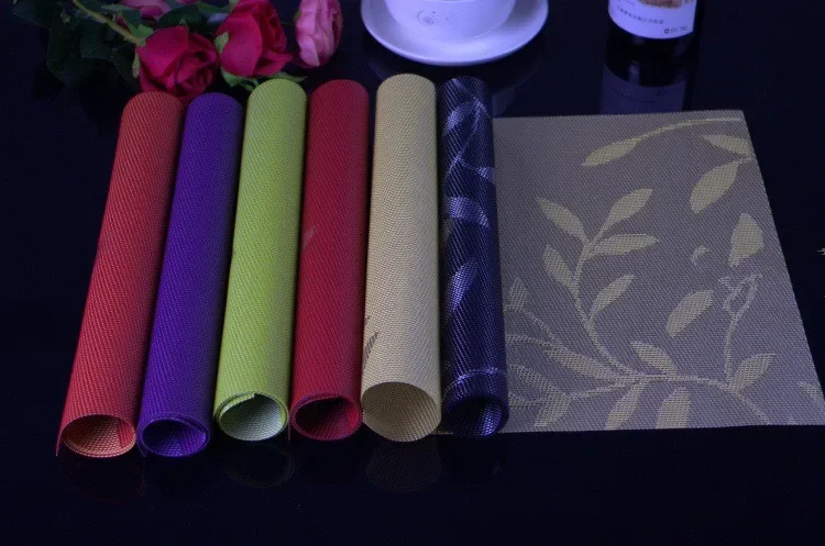 

6pcs/lot Flower Designs PVC Quick-drying Placemats Insulation Mats Coasters Kitchen Dining Table Mat OK 1072