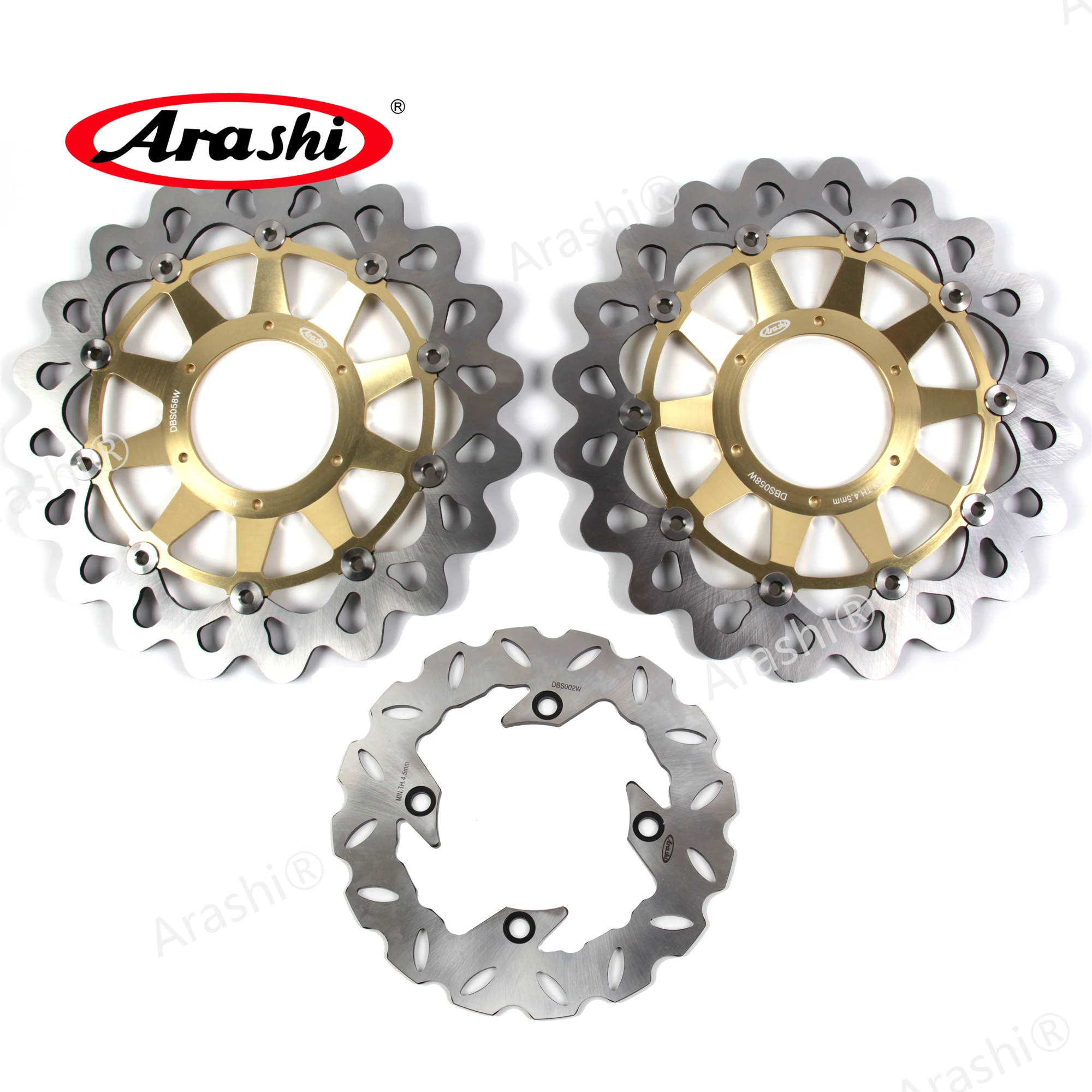 Arashi 1 Set CNC Floating Front Rear Brake Disc Rotors For HONDA CBR1000RR CBR 1000 RR 2008 2009 2010 2011 2012 2013 2014 2015