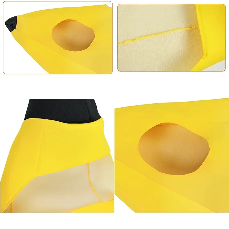 Noaxylic Bananenkostuum, bananenkostuum voor kinderen, uniseks, outfit bananen, fruit of groenten, cosplay-kostuum voor themafeesten, activiteiten, Kerstmis, Halloween en carnaval