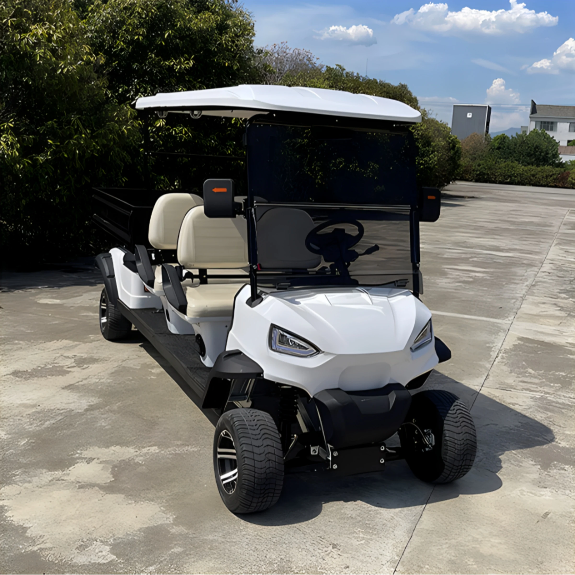 

Affordable 4 Seater Chinese Electric Golf Cart Car 72V Lithium Custom Comfortable 4 Seats Golf cart with cargo box