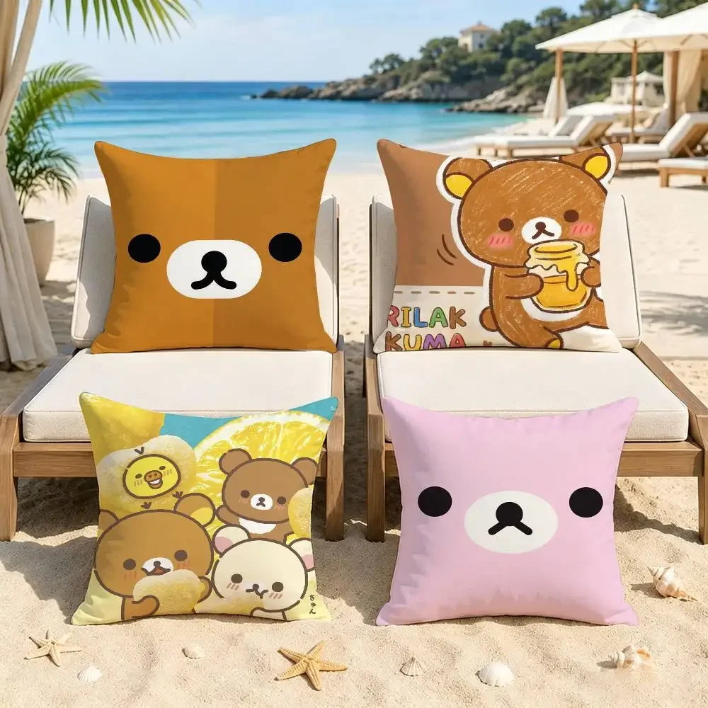 Cute Cartoon Anime R-Rilakkuma Cushion Cover 30x50 Polyester Sofa Cushions Decorative Throw Pillows Home Decoration Pillowcover