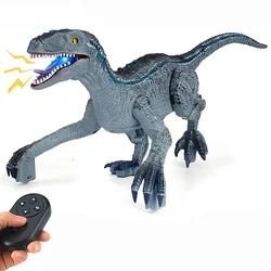 Electric Remote Control Walking Dinosaur Toys for Kids Boys Girls Simulation Rocking Walking RC Dinosaur Toy with Lights & Sound