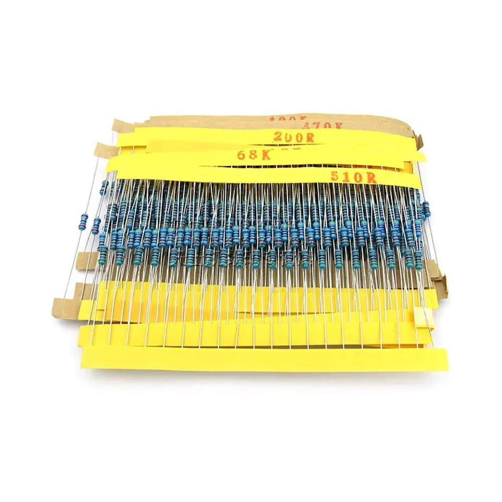 3120 sztuk 156Values jednostka elektryczna 1/4W Power metalu rezystor z folii zestaw 1R-10M 1% tolerancji zestaw 1ohm-10Mohm próbki pakiet — zdjęcie 6