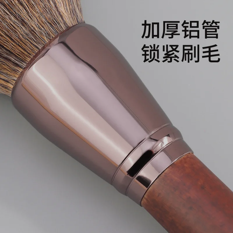 Novo grande pincel de pó blush escova de madeira do vintage configuração de cor maquiagem contorno destaque escova alta qualidade alta elasticidade macia