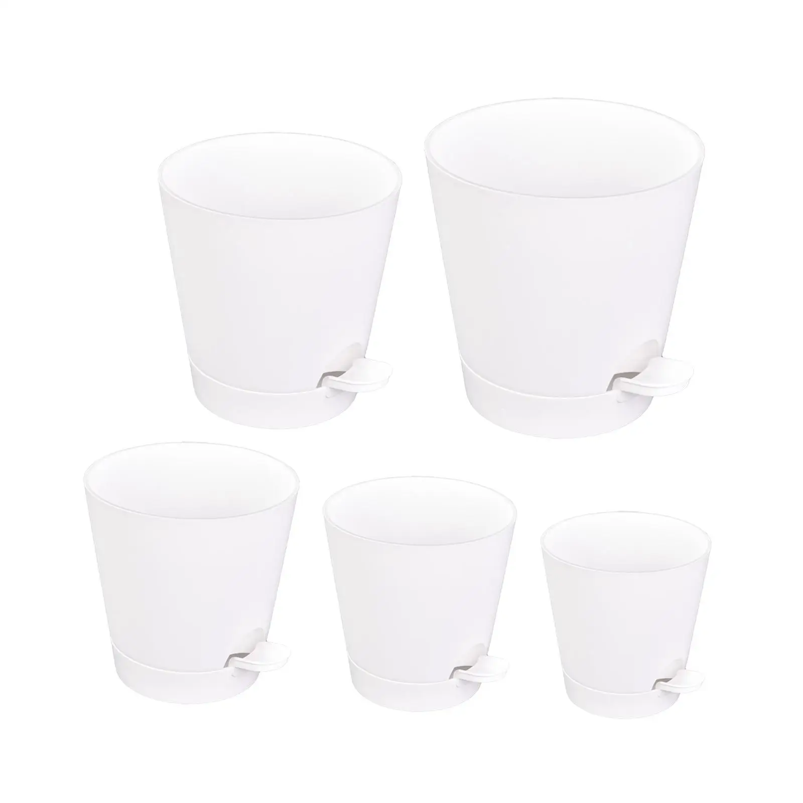 Self Watering Planter Pots for Home Garden Indoor Plants with Drainage Flower Pots Set for Balcony Decoration